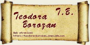 Teodora Borozan vizit kartica